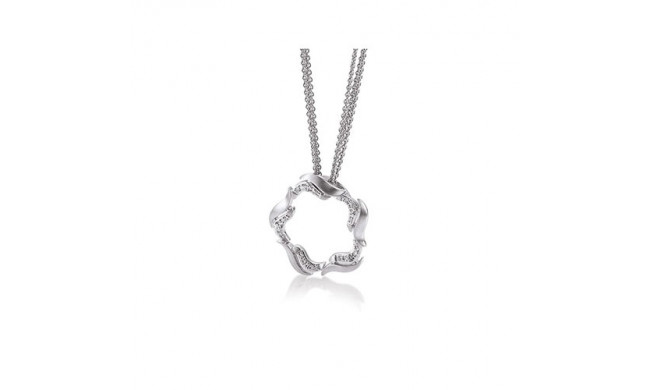 14k White Gold Breuning Diamond Pendant