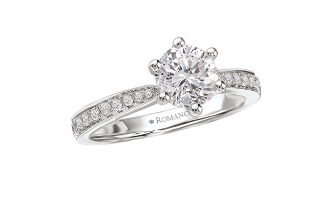 Romance 18k White Gold Classic Diamond Engagement Ring