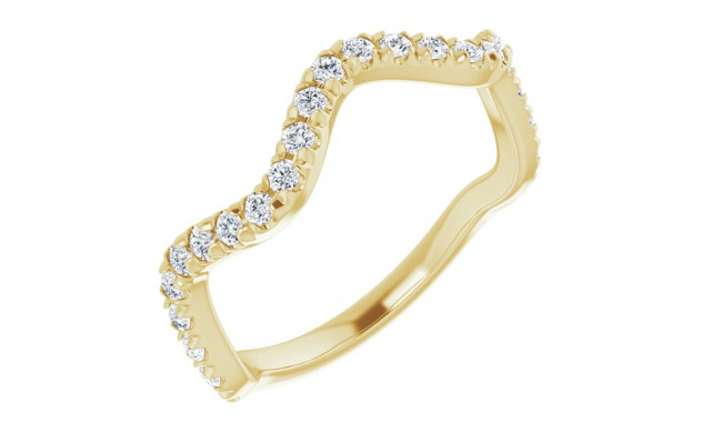 14K Yellow 1/3 CTW French-Set Diamond Anniversary Band - 124111601P