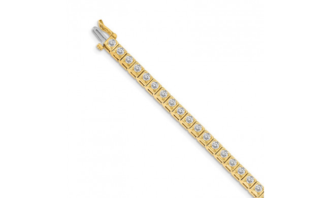 Quality Gold 14k Yellow Gold AA Diamond Tennis Bracelet - X2163AA