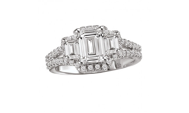 La Vie 14k White Gold Semi-Mount Diamond Engagement Ring