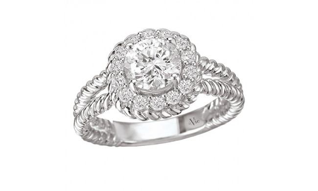 La Vie 14k White Gold Semi-Mount Diamond Engagement Ring