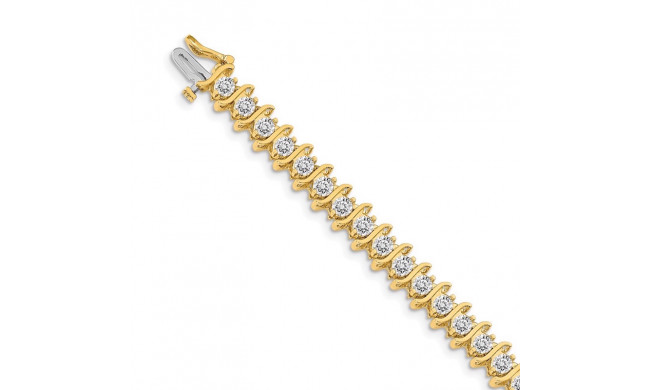 Quality Gold 14k Yellow Gold 3.8mm Diamond Tennis Bracelet - X707