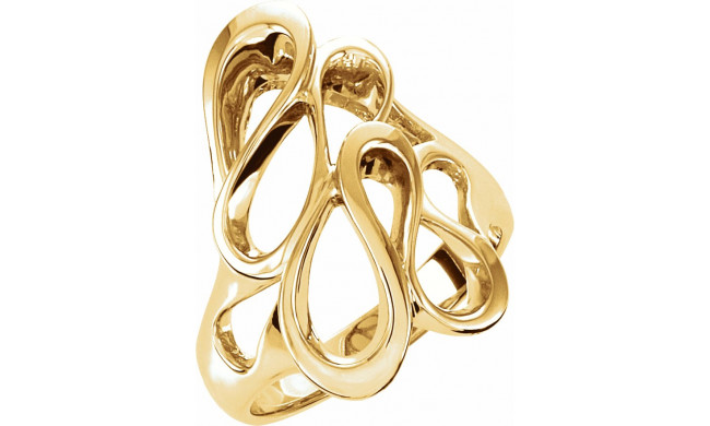 14K Yellow 22 mm Freeform Ring - 551637280P