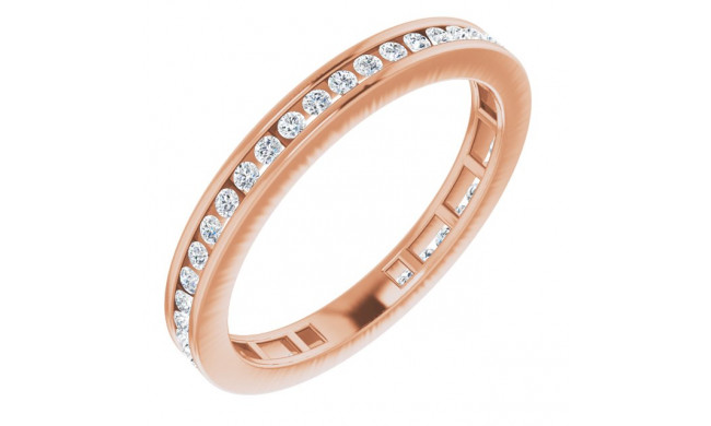 14K Rose 3/8 CTW Diamond Stackable Ring - 67402103P