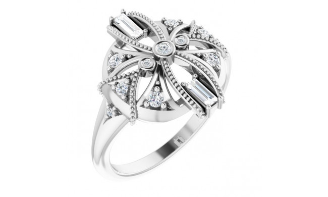 Platinum 1/4 CTW Diamond Vintage-Inspired Ring - 124057603P