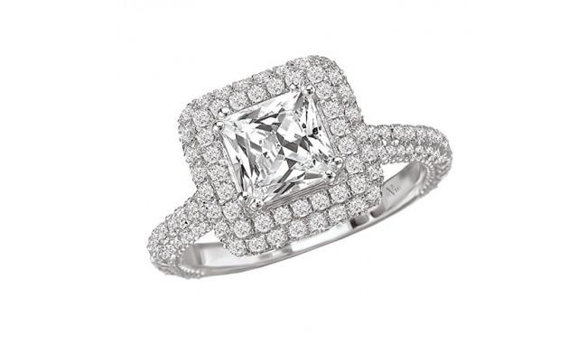 La Vie 14k White Gold Semi-Mount Diamond Engagement Ring