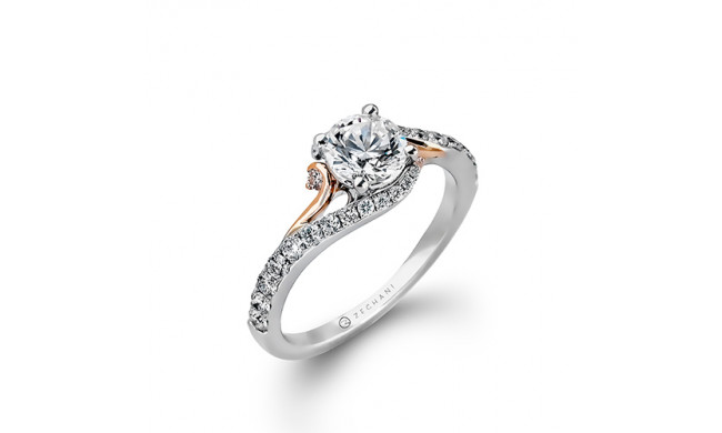 Zeghani 14k White Gold Diamond Engagement Ring