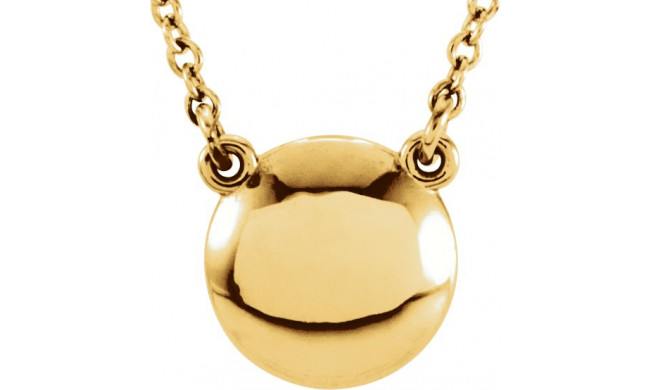 14K Yellow Convex 18 Necklace - 85928100P