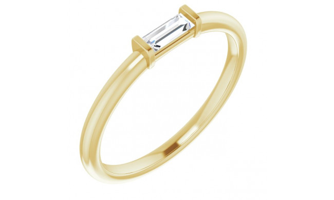 14K Yellow 1/8 CTW Diamond Stackable Ring - 122887601P