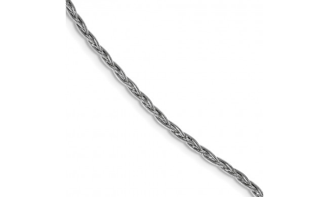 Quality Gold Sterling Silver Rhodium-Plated Polished Braided Bracelet - QG4488-7