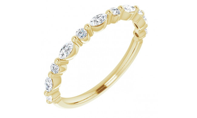 14K Yellow 1/4 CTW Diamond Anniversary Band - 123502605P