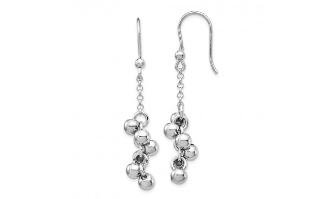 Quality Gold Sterling Silver Rhodium-plated Beads Dangle Earrings - QE14405