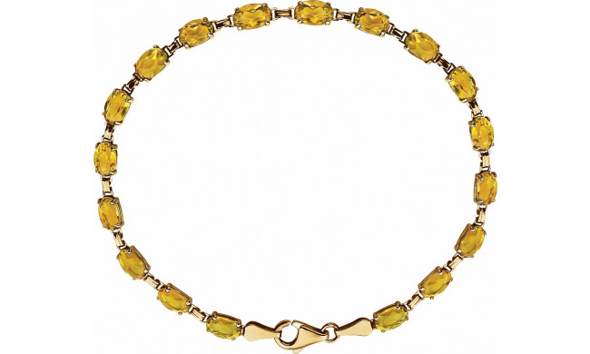 14K Yellow Citrine 7.25 Bracelet - 65153960003P