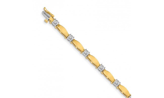 Quality Gold 14k Yellow Gold AA Diamond Tennis Bracelet - X2363AA