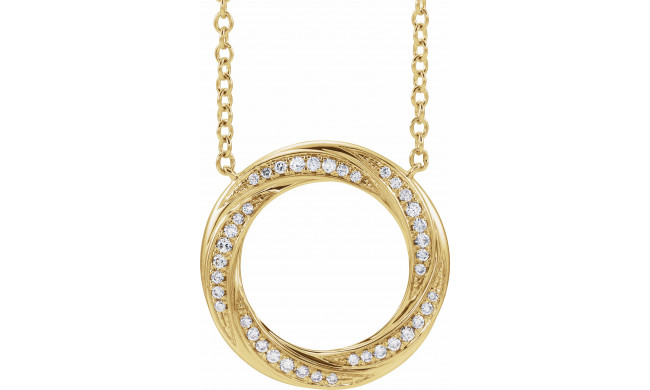 14K Yellow 1/5 CTW Diamond Circle 16-18 Necklace - 653535601P