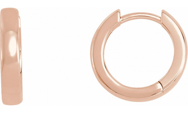 14K Rose 14 mm Hinged Hoop Earrings - 200076000P