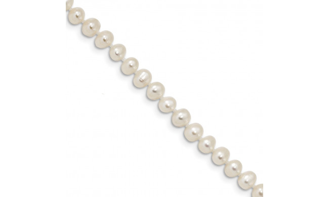 Quality Gold Sterling Silver Rhodium 4-5mm White FWC Pearl Bracelet - QH5311-7.25