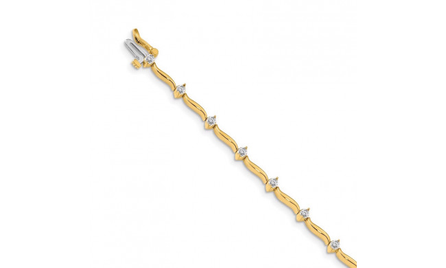 Quality Gold 14k Yellow Gold AAA Diamond Tennis Bracelet - X656AAA