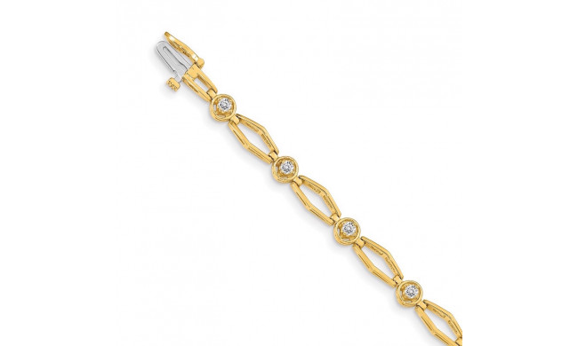 Quality Gold 14k Yellow Gold A Diamond Tennis Bracelet - X789A