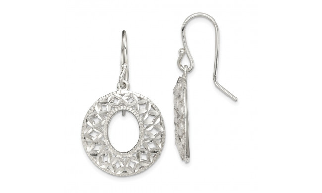 Quality Gold Sterling Silver Diamond-cut X Dangle Earrings - QE14697