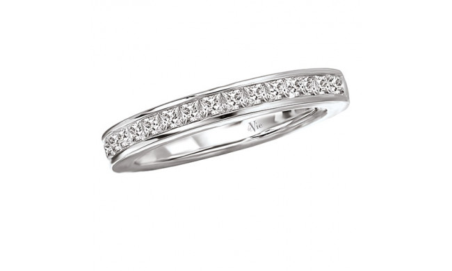 14k White Gold Diamond Wedding Band