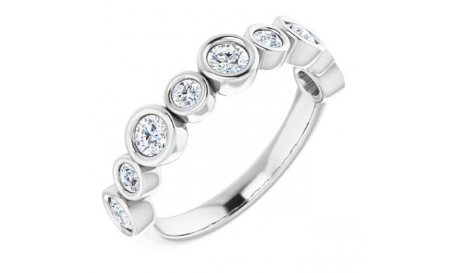 14K White 3/4 CTW Diamond Anniversary Band - 1236356033P