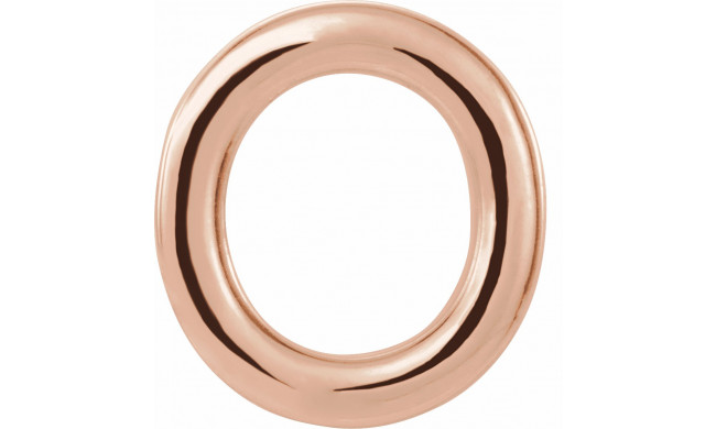 14K Rose Single Initial O Earring - 86800187P