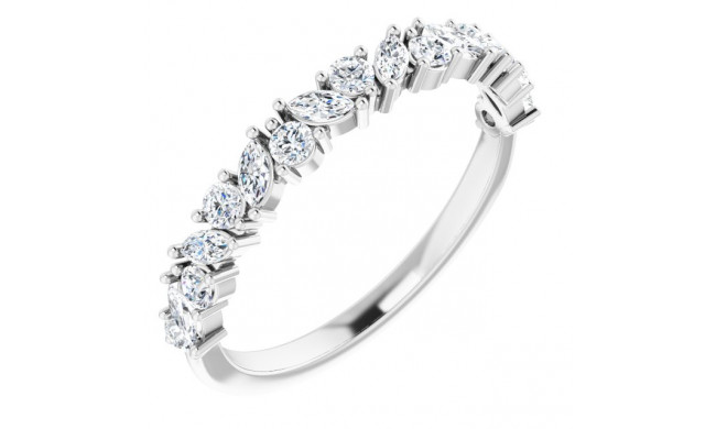 14K White 1/2 CTW Diamond Anniversary Band - 123609600P