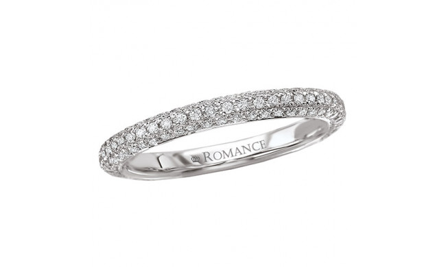 Romance 18k White Gold Diamond Wedding Band