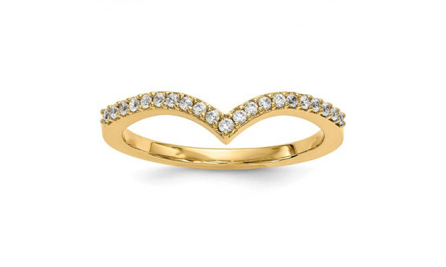 Quality Gold 14k Yellow Gold Diamond V Ring - Y13740A