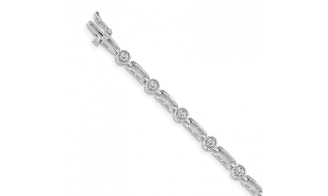 Quality Gold 14k White Gold AAA Diamond Tennis Bracelet - X788WAAA