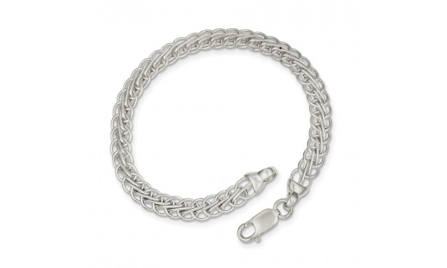 Quality Gold Sterling Silver Polished Fancy Circle Link Bracelet - QG3241-7.5
