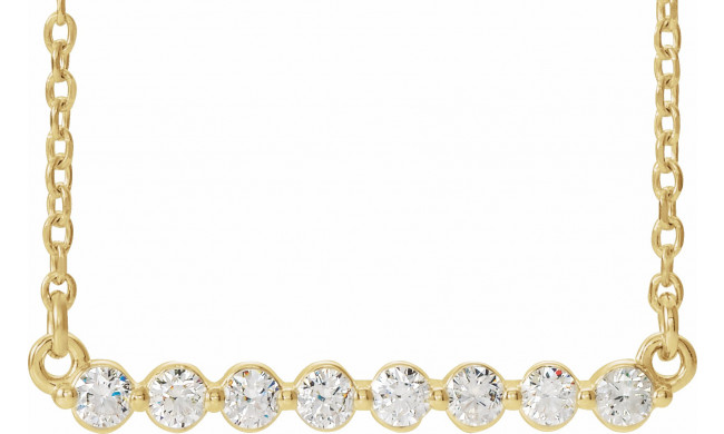 14K Yellow 1/4 CTW Diamond Bar 18 Necklace - 86887616P