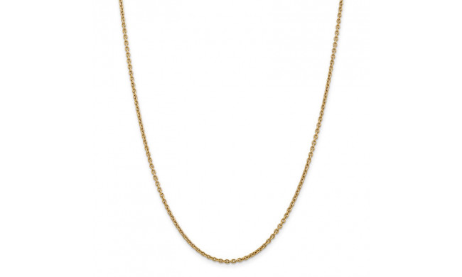 Quality Gold 14k 2.2mm Solid Polished Cable Chain Anklet - PEN139-9