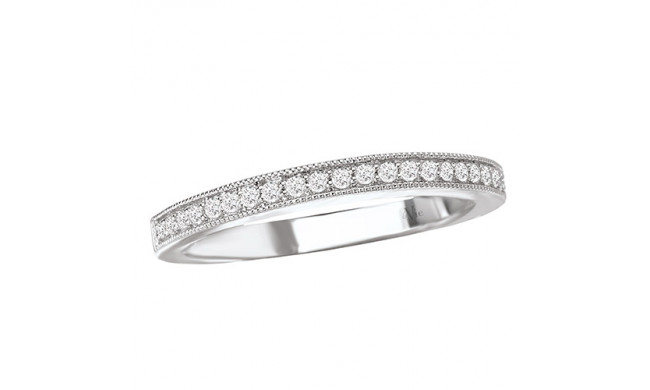 La Vie 14k White Gold Diamond Wedding Band