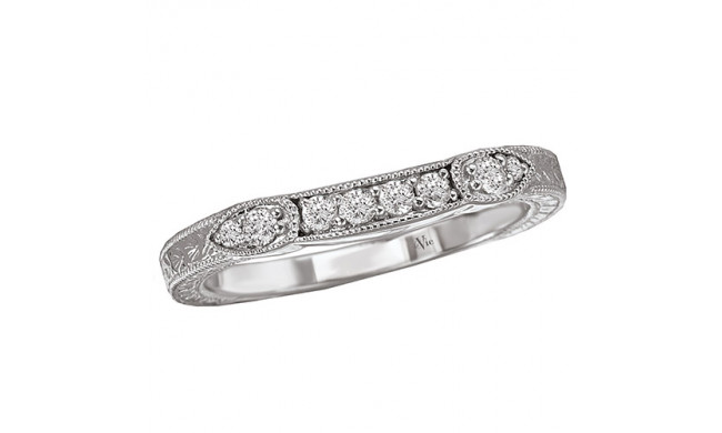 14k White Gold Diamond Wedding Band