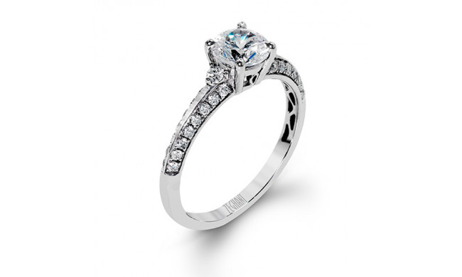 Zeghani 14k White Gold Diamond Engagement Ring