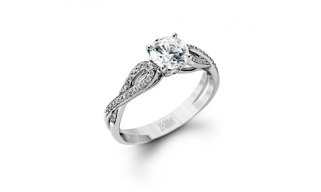 Zeghani 14k White Gold Diamond Engagement Ring