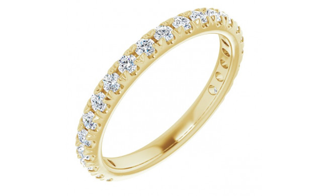14K Yellow 5/8 CTW Diamond French-Set Anniversary Band - 123223601P