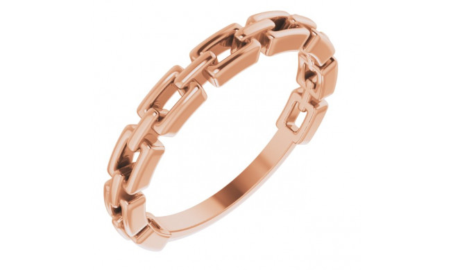 14K Rose Chain Link Ring - 52078101P