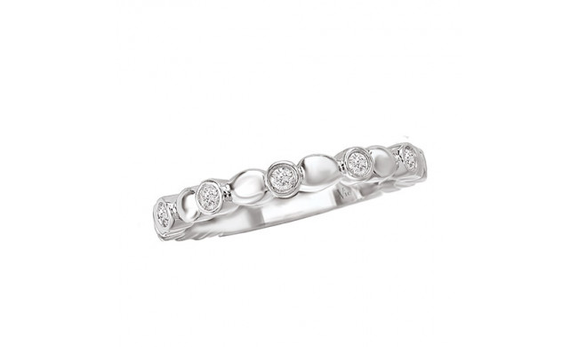 La Vie 14k White Gold Diamond Wedding Band