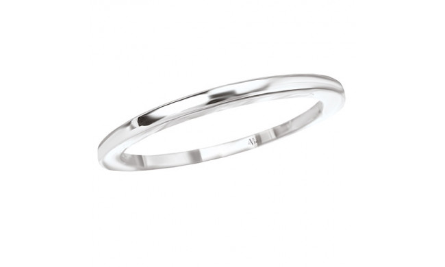 14k White Gold Wedding Band