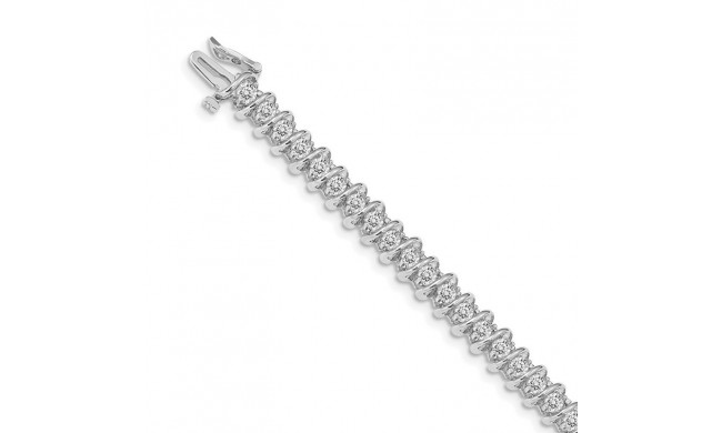 Quality Gold 14k White Gold AAA Diamond Tennis Bracelet - X2005WAAA