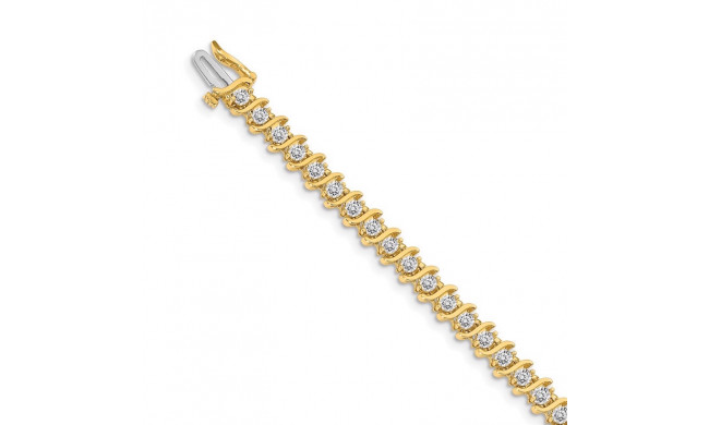 Quality Gold 14k Yellow Gold A Diamond Tennis Bracelet - X705A