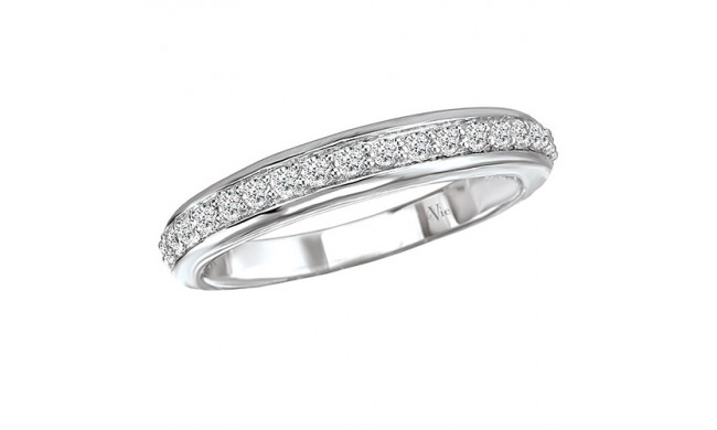 14k White Gold Diamond Wedding Band