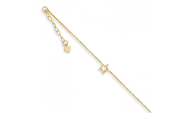 Quality Gold 14k Adjustable Star Anklet extension - ANK199-9