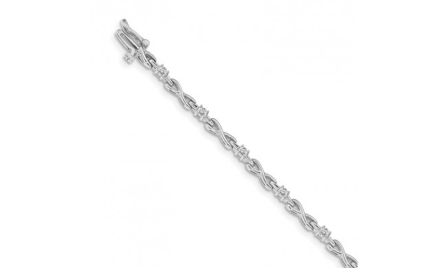 Quality Gold 14k White Gold A Diamond Tennis Bracelet - X2106WA