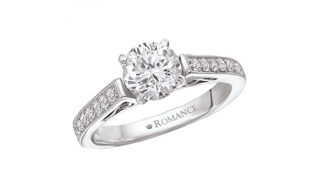 18k White Gold Semi-Mount Diamond Engagement Ring