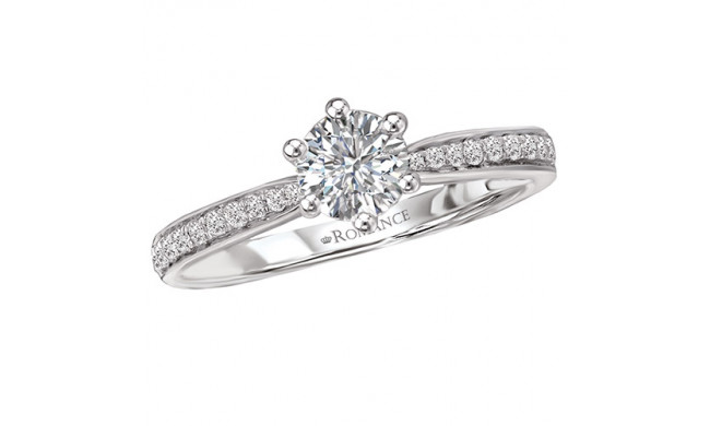 Romance 18k White Gold Semi-Mount Diamond Engagement Ring